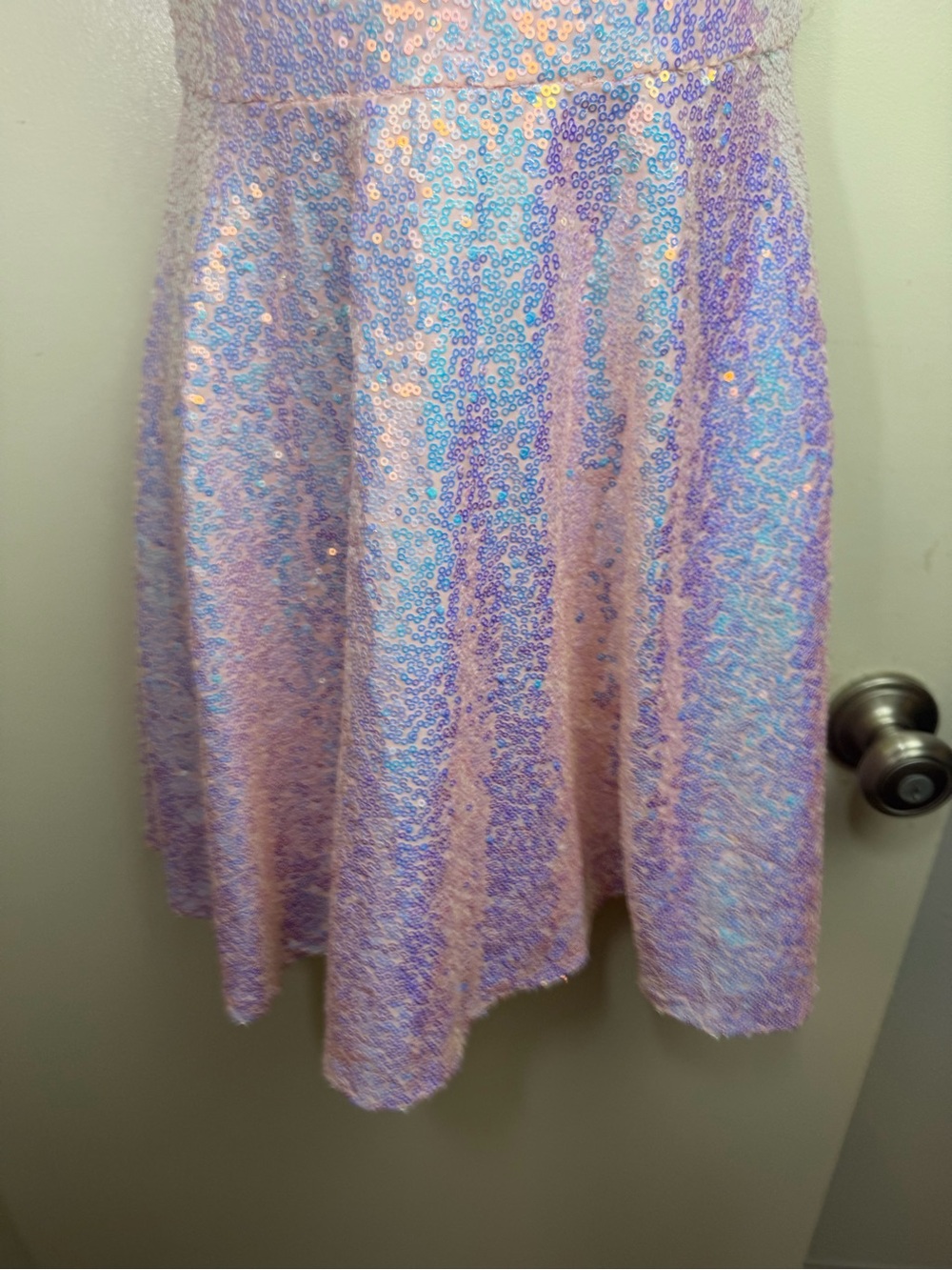 BlackMilk Sparkle Sparkle Blush Iridescent Sequin Skater Dress S *FLAWS/READ* - Picture 8 of 16
